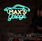 Kavaas Garage Neon Sign LED Garage Sign for Car Room Decor Neon Car Sign for Garage Decor Auto Repair Workshop Gifts